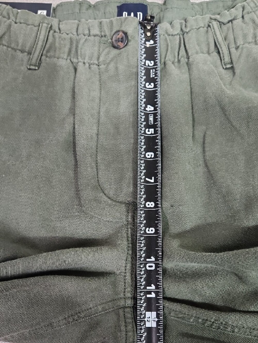 GAP Olive Green Easy Twill Pant Women M Straight Leg Slacks Cotton Lyocell - Picture 10 of 11